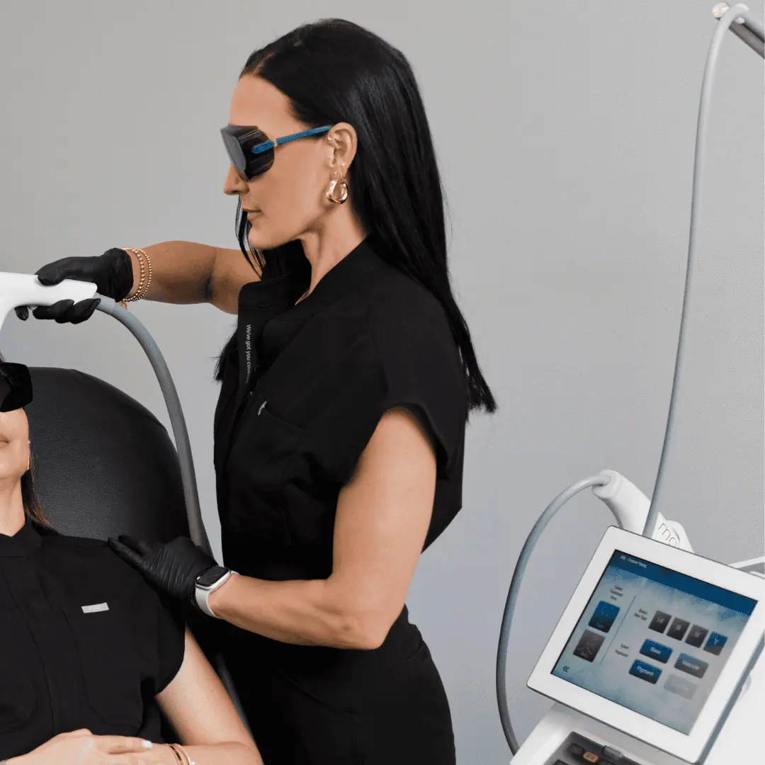 A woman is receiving Laser Treatment at Ritual in Washington, DC