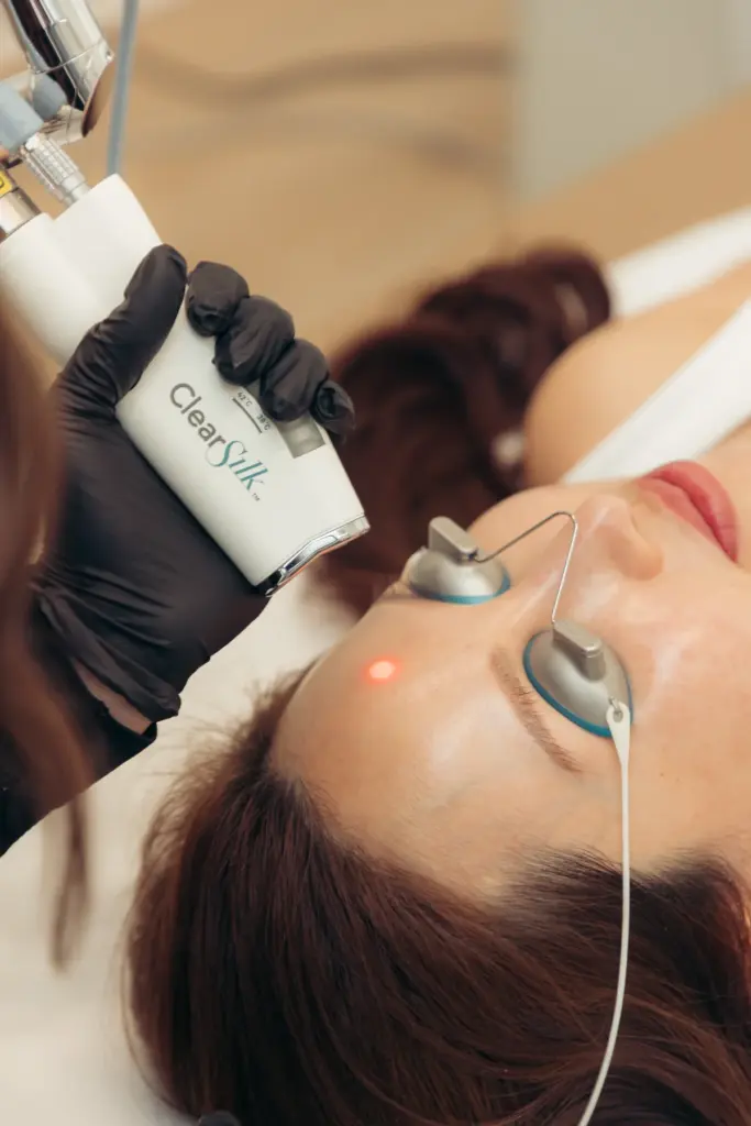 A Woman is Receiving ClearSilk Laser Treatment at Ritual by Tracy Holzman NP-C in Washington, DC